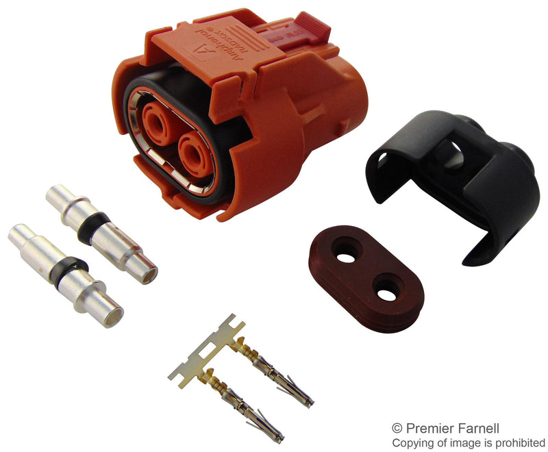 AMPHENOL INDUSTRIAL ELP2A3 Rectangular Connector, ePower-Lite EL Series, 2 Contacts, Plug, 11.1 mm, Crimp, 1 Row