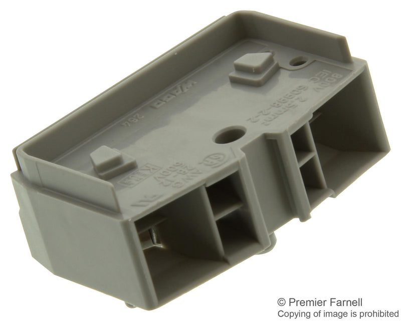 WAGO 264-351 DIN Rail Mount Terminal Block, 4 Ways, 28 AWG, 12 AWG, 2.5 mm&sup2;, Clamp, 20 A