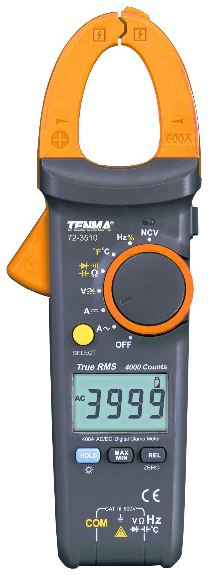 TENMA 72-3510 400A True RMS AC/DC Digital Clamp Meter