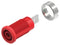 TENMA 76-1662 Banana Test Connector, Jack, Panel Mount, 36 A, 1 kV, Nickel Plated Contacts, Red