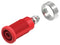 TENMA 76-1658 Banana Test Connector, 4mm, Jack, Panel Mount, 36 A, 1 kV, Nickel Plated Contacts, Red