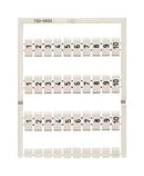 WAGO 793-5666 Terminal Block Marker, Terminal Block Marker, Wago Double Deck Terminal Blocks, 1 to 50, 793 Series