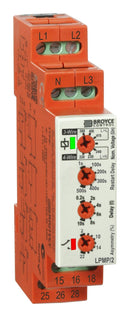 BROYCE CONTROL LPMP/2 400V Voltage Monitoring Relay, DPDT, 5 A, DIN Rail, 250 V, Screw