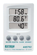 EXTECH INSTRUMENTS 445702 Humidity Meter, 10% to 85% Relative Humidity, 6 %, 1 &deg;C, 109 mm, 71 mm, 20 mm