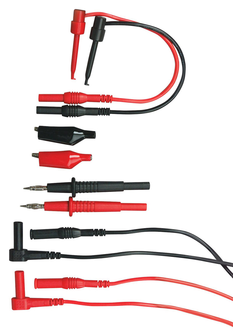 EXTECH INSTRUMENTS TL809 Test Lead / Probe Kit, Leads, Allligator Clips, Banana Plug Tip, Plunger Mini-Hook & Probe Handles
