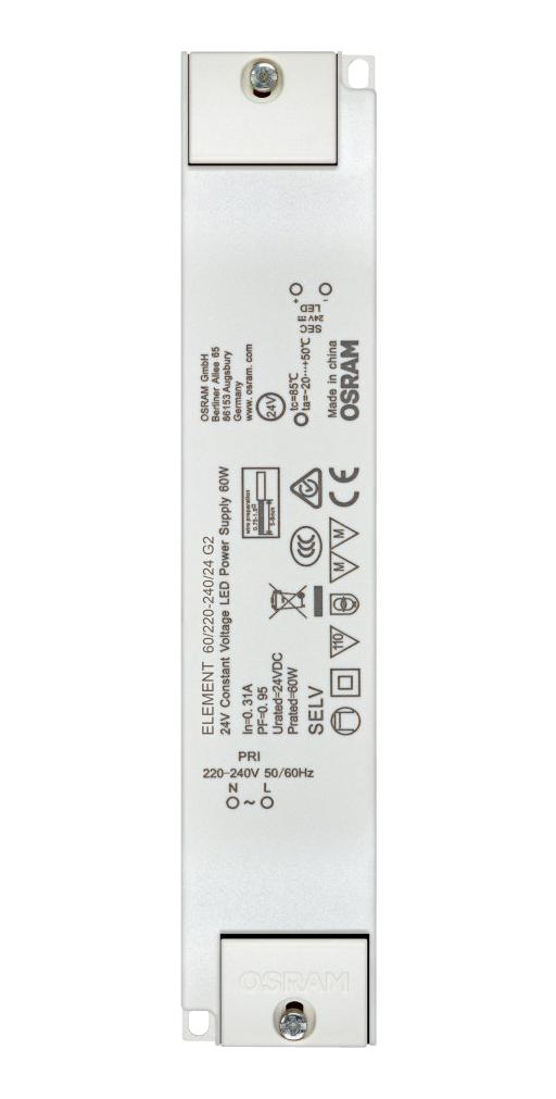 Osram ELEMENT-60/220-240/24-G2 LED Driver Lighting 60 W 24 VDC 2.5 A Constant Voltage 198 V