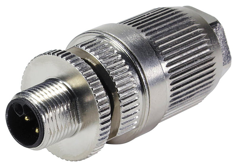 HARTING 21038961505 Sensor Connector, M12, Plug, 5 Contacts, Crimp Pin, Straight Cable Mount