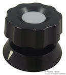 MENTOR 475.61 Knob, Round Shaft, 6 mm, Plastic, Finger Grip with Indicator Arrow, 38 mm