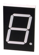 FORGE FN1-0801W4SM0SBW 7 Segment LED Display, White, 20 mA, 3.8 V, 390 mcd, 1, 20 mm