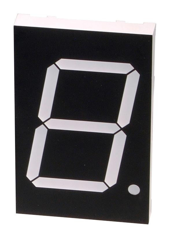 FORGE FN1-0801W4SM0SBW 7 Segment LED Display, White, 20 mA, 3.8 V, 390 mcd, 1, 20 mm