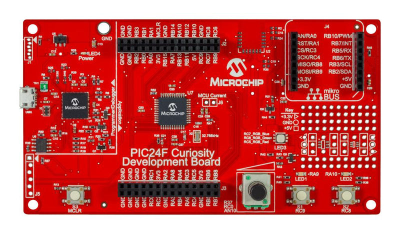 MICROCHIP DM240004 Curiosity Development Board, PIC24F, 16-Bit