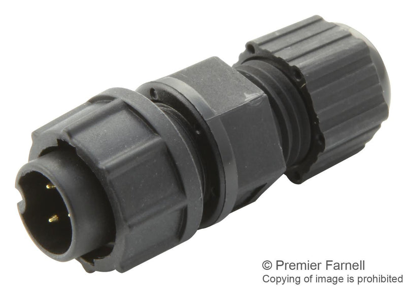 AMPHENOL LTW BD-03BFMA-LL7001 Circular Connector, Standard (B) Series, Cable Mount Receptacle, 3 Contacts, Solder Pin, Bayonet