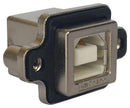 AMPHENOL COMMERCIAL PRODUCTS MUSBD111M0 USB Connector, USB Type B, USB 2.0, Receptacle, 4 Ways, Panel Mount, Right Angle