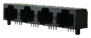 AMPHENOL COMMERCIAL PRODUCTS RJHSE-5080-04 Modular Connector, Right Angle, RJ45, RJHSE Series, Jack, 8 Contacts, 8 Ways, 4 Ports