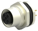 TE CONNECTIVITY T4141012051-000 Sensor Connector, M12, Receptacle, 5 Contacts, PCB Socket, Straight Panel Mount