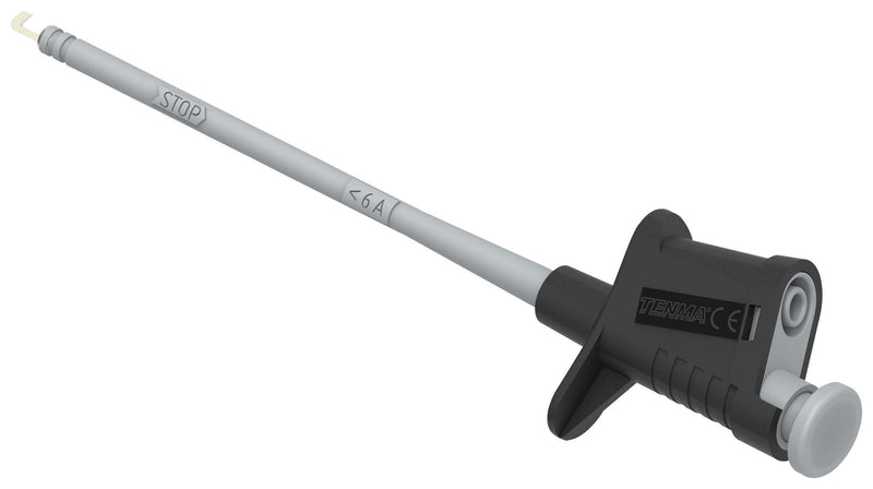 TENMA 76-065 HOOK CLIP W/ 4MM FEMALE BANANA JACK, BLK