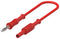 TENMA 76-099 MALE FEMALE D4 PATCHCORD - 25CM PVC RED