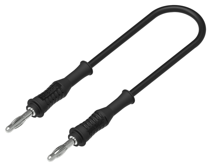 TENMA 76-094 MALE MALE PATCHCORD D4-25CM-PVC BLACK