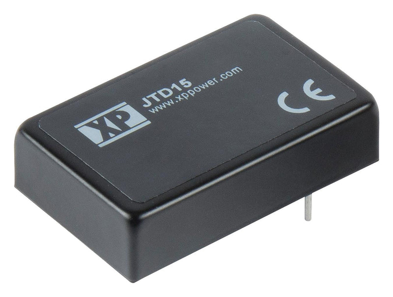 XP POWER JTD1548S12 Isolated Board Mount DC/DC Converter, Fixed, Adjustable, 1 Output, 18 V, 75 V, 15 W, 12 V