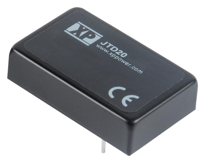 XP POWER JTD2024D12 Isolated Board Mount DC/DC Converter, Fixed, 2 Output, 9 V, 36 V, 20 W, 12 V