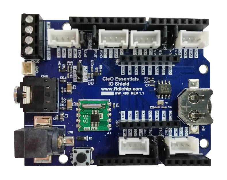 BRIDGETEK CLEOIO-SHIELD1 Shield Module, Input/Output Expansion Shield for CleO Series, Arduino Uno compatible