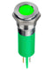Apem Q14F1CXXG02E Q14F1CXXG02E LED Panel Mount Indicator Green 2.2 V 14 mm 20 mA 5 mcd IP67
