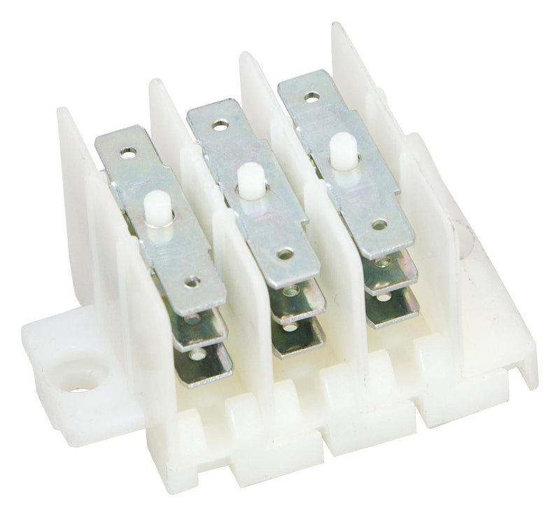 HYLEC HY508/3 F/F TAB TERMINAL BLOCK 3 POLES, 6 TABS