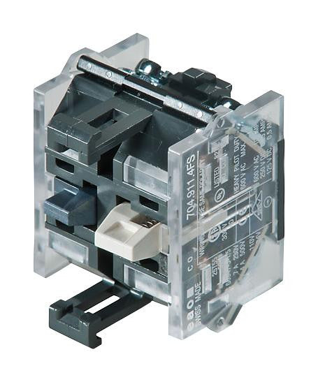 EAO 704.910.4FS Contact Block, 10 A, 500 V, 2 Pole, 04 Series, Screw