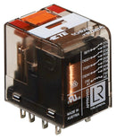 SCHRACK - TE CONNECTIVITY PT570512 Power Relay, 4PDT, 12 VAC, 6 A, PT Series, Socket, Non Latching