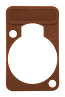 NEUTRIK DSS-BROWN Connector Accessory, Brown, Lettering Plate, Neutrik etherCON Series Connectors, etherCON Series