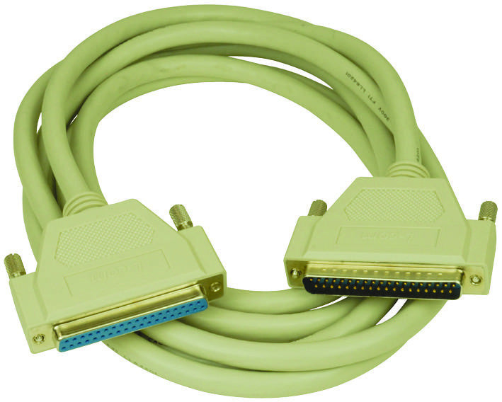 L-COM CRMN37MF-10 Computer Cable, D Subminiature Plug, 37 Way, D Subminiature Socket, 37 Way, 10 ft, 3.05 m, Grey