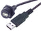 L-COM WPUSBAX-05M USB Cable Assembly, USB Type A Receptacle, USB Type A Plug, USB 2.0, 1.64 ft, 500 mm