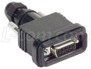 L-COM WPDB9S-KIT D Sub Connector, 9 Contacts, Receptacle, DE, Nylon (Polyamide) Body, Solder