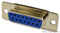 MULTICOMP SPC15316 D Sub Connector, 15 Contacts, Receptacle, DA, Steel Body, Solder