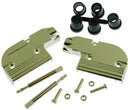L-COM SDRA15AG D Sub Backshell, DA, 90&deg;, Zinc Alloy Body