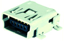 AMP - TE CONNECTIVITY 1734327-1 USB Connector, Mini USB Type A, USB 2.0, Receptacle, 5 Ways, Surface Mount, Right Angle