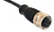 BULGIN PXPTPU12FBF12ACL010PUR Sensor Cable, M12 Sensor Straight 12 Position Receptacle, Free Ends, 1 m, 3.3 ft