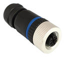 BULGIN PXPPAM12FBF05ASTPG9 Sensor Connector, Buccaneer M12 Series, M12, Plug, 5 Contacts, Screw Socket, Straight Cable Mount