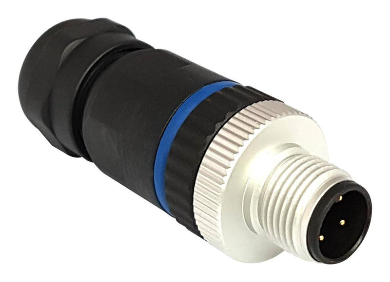 BULGIN PXPPAM12FIM08ASTPG9 Sensor Connector, Buccaneer M12 Series, M12, Receptacle, 8 Contacts, Screw Pin