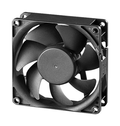 MULTICOMP MC001613 Axial Fan, 12 V, DC, 80 mm, 25 mm, 47.5 dBA, 60 cu.ft/min