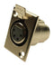 CLIFF ELECTRONIC COMPONENTS FC6120 XLR Audio Connector, 4 Contacts, Receptacle, Panel Mount, Silver Plated Contacts, Metal Body