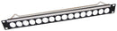 CLIFF ELECTRONIC COMPONENTS CP30150 1U 16 Way XLR Connector Feedthrough Patch Panel - Plain Holes