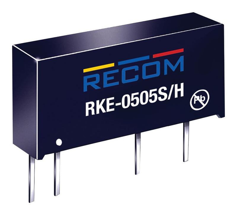 RECOM POWER RKE-0505S/H Isolated Board Mount DC/DC Converter, Fixed, 1 Output, 4.5 V, 5.5 V, 1 W, 5 VDC