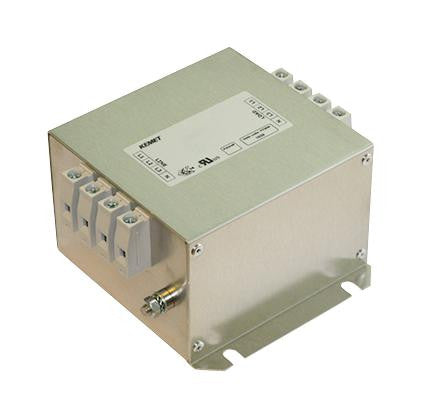 KEMET FLLD4008ATHT3 Power Line Filter, 530 VAC, 8 A, 3 Phase + Neutral Line, Terminal Block, Stud