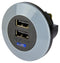 ALFATRONIX PVPRO-DFF USB Charger Receptacle, 5VDC, PVPro Series, 3 A, USB Type A