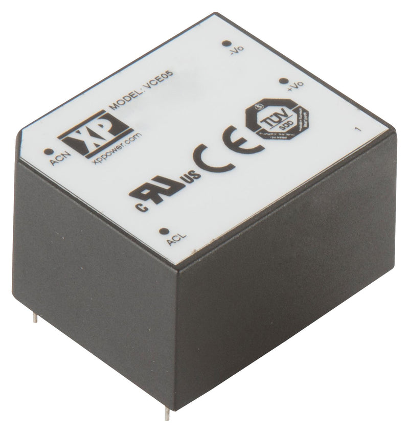 XP Power VCE05US05 AC/DC PCB Mount Supply (PSU) ITE 1 Output 5 W VDC A