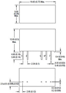 Murata Power Solutions MEJ1D2415SC Isolated Through Hole DC/DC Converter Medical 1:1 1 W 2 Output 15 V 33 mA