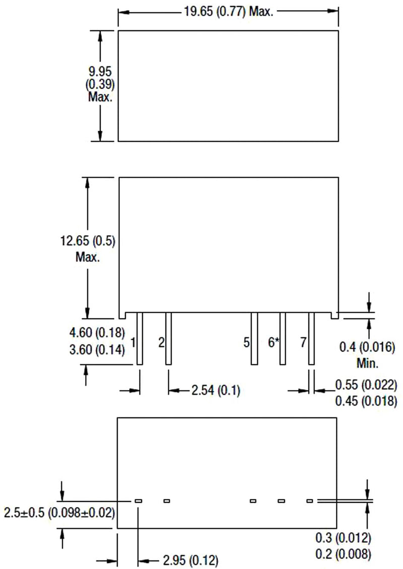 Murata Power Solutions MEJ1D2415SC Isolated Through Hole DC/DC Converter Medical 1:1 1 W 2 Output 15 V 33 mA