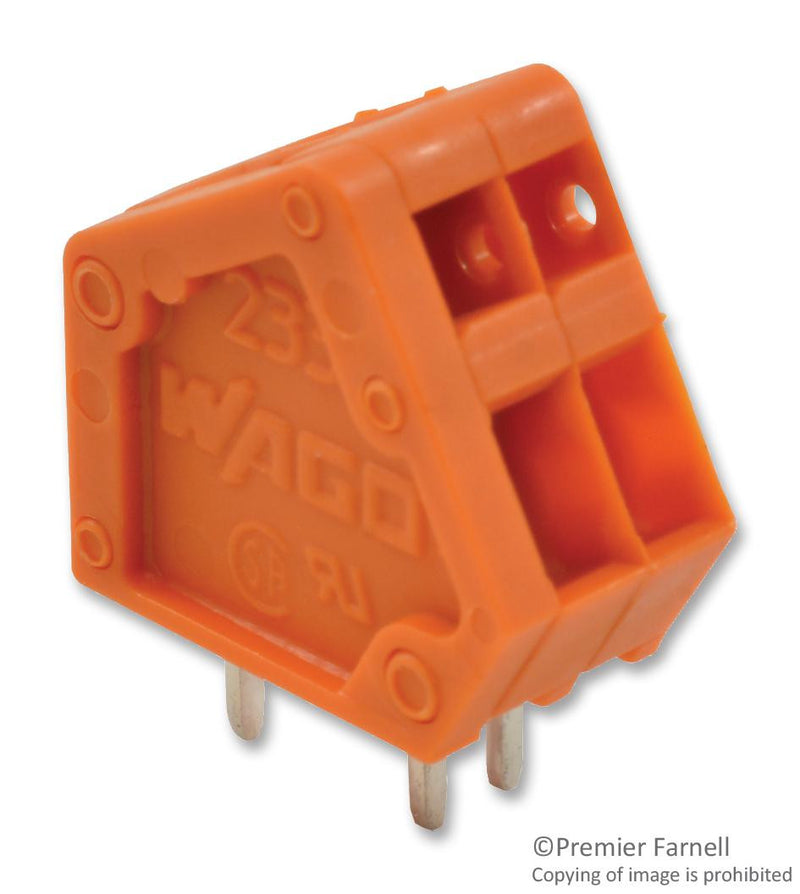 WAGO 233-402 TERMINAL BLOCK, PCB, 2 POSITION, 28-20AWG