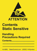 SCS ALABEL LABEL, ESD WARNING, 47.8 X 63.5MM